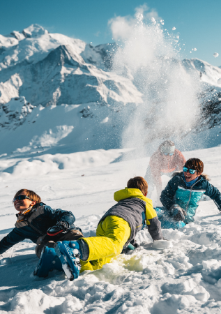 enfants dans la neige