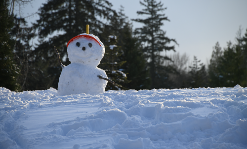 Bonhomme de neige sur les pistes de Flaine