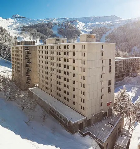RockyPop Flaine vue hôtel et piste