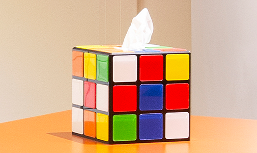 rubiks cube tissue box